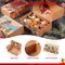 24PCS Christmas Cookie Boxes for Gift Giving, 8.5" x 5.75" x 2.75" Xmas Holiday Treat Cookie Tin with Window, 3 Designs Brown Foiled Kraft Bakery Boxes for Pastries, Cupcakes, Brownies, Doughnut